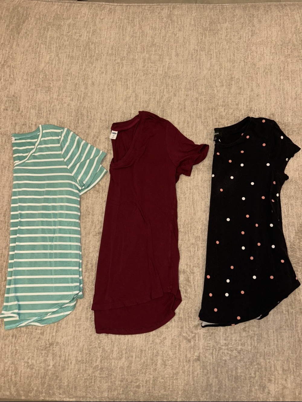 Flowy tops size small-  Mint Stripe, Burgundy & Black Polka Dot